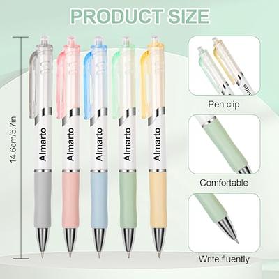 Colored gel pens for journaling 18PCS Retractable Colors Fnie Point Gel  Pens with Comfort Grip,Multicolor Pen Pack Smooth Writing for Journal  Notebook