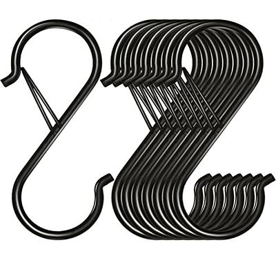 Waitkey 8 Pack S Hooks for Hanging, 3.5 inch Heavy Duty Metal S Hooks with  Safety