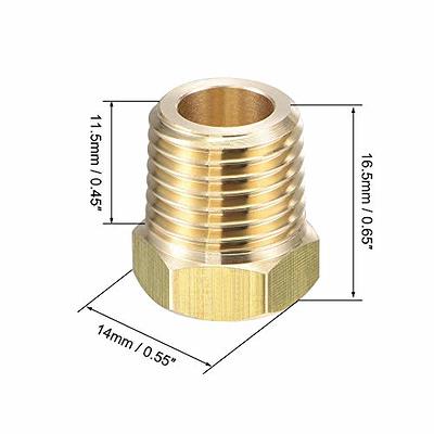 Reducer Pipe Adapter 1/2 Female Npt to 3/8 Male Npt Brass Fitting Water Air  Gas