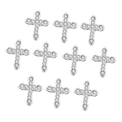 WOKOTO 100pcs 3D Gold Crucifix Nail Charms For Nail Art 3d Cross Nail  Charms Metal Gold Nail Charms Metal Decorations For Nail Art DIY  Accessories For