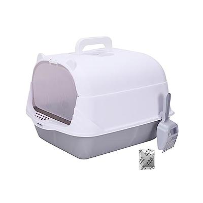 Large Semi Enclosed Cat Litter Box Toilet Deodorant Anti Sand For