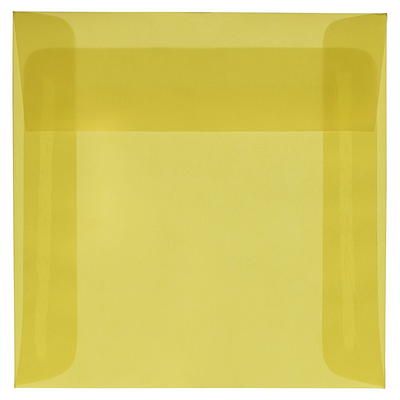 JAM Paper 6.5 x 6.5 Translucent Vellum Envelopes, 50ct.