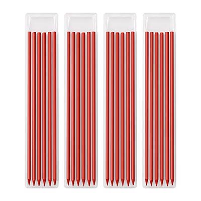 Hiboom 2 Pack Solid Carpenter Pencil with 14 Refill, 14 Piece Set, Black,  Red