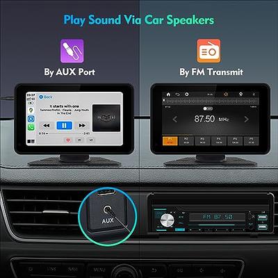 Podofo Universal Single 1 DIN 7 HD Touchscreen Retractable Car Stereo Radio  Bluetooth Auto Apple Carplay Android Auto FM Video Player Mirror Link  Function, with 12 LED Backup Camera 