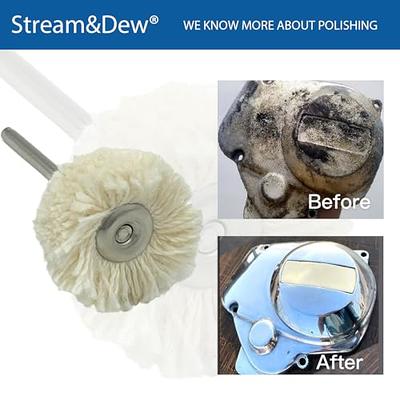 Stream&Dew 10pcs Cotton Polishing Buffing Wheel for Dremel