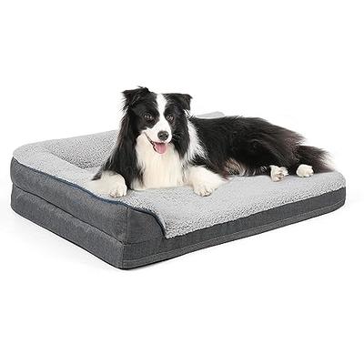 Friends Forever Bolster Dog Bed Rectangular Crate Pad, Med Green, Small