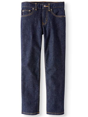 Wonder Nation Boys Rip & Repair Slim Fit Denim Jeans, Sizes 4-18 & Husky