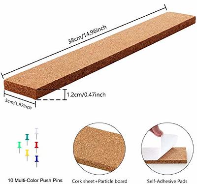 2pcs Memo Board Strip Cork Board Strip Self Adhesive Corkboard Bar Strip