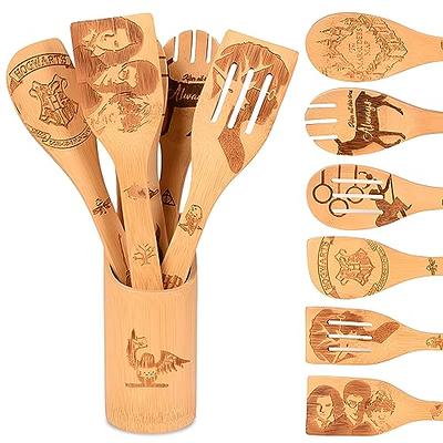 Bejky 6-Pcs Wooden Bamboo Spoons Set - Organic Food Cooking