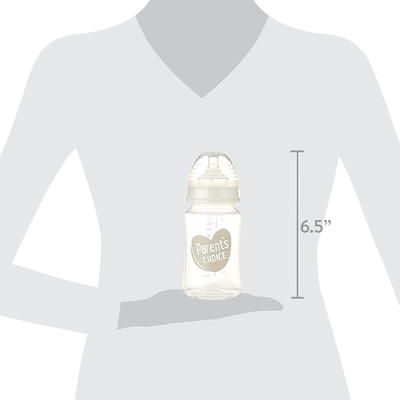 Parent's Choice 9oz Stainless Steel Single Wall Wide Neck Baby Bottle, Ages  0+ Months