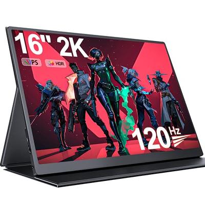 UPERFECT 2K 144Hz Portable Gaming Monitor 18 2560x1600 QHD 100% DCI-P3  FreeSync HDR Laptop w/VESA, Frameless Matte IPS Eye Care Second for Game