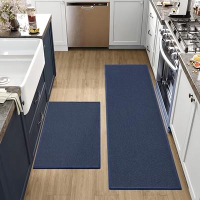 DEXI Kitchen Rugs and Mats Non Slip Washable, Absorbent Kitchen Mats, Woven Kitchen  Runner Rug, Kitchen Floor Mats for Front of Sink, Laundry Room, Hallway,  17x29+17x79, Navy - Yahoo Shopping