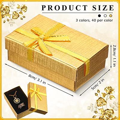 Amazon.com: MESHA Jewelry Gift Boxes, 3.5x3.5x1 Inch 20 Pcs Matte Small  Gift Box wtih Lids, Small Cardboard Jewelry Boxes with Cotton Filled and  Lids, Jewelry Box Bulk for Valentine's Day Brown :