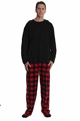 followme Microfleece Men's Buffalo Plaid Pajama Pants with Pockets (Gold Buffalo  Plaid, XX-Large) 