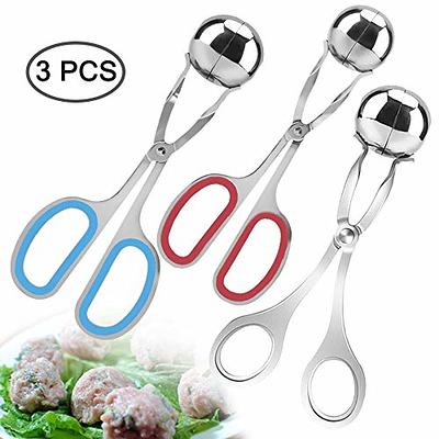 Cheap 2PCS Stainless Steel Ball Maker None-Stick Meat Baller Tongs Cake Pop  Maker Cookie Dough Scoop Tongs for Meatball, Cake, Ice Cream, Bath Bombs