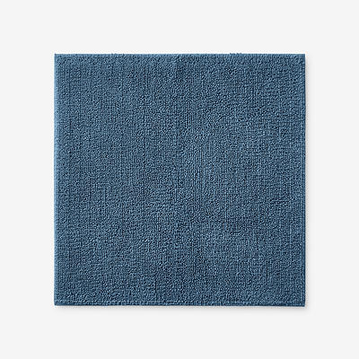 Bath Rug - Slate Blue, Size 24 In. Square, Cotton