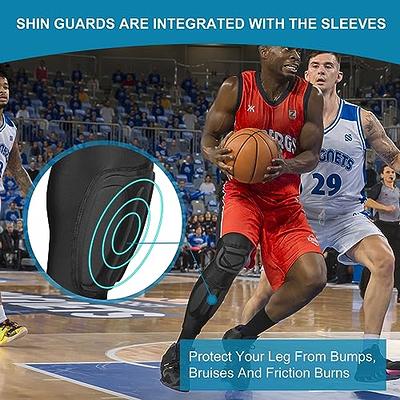 Sports Basketball Leg Knee Sleeve Shin Guard Support Gear With