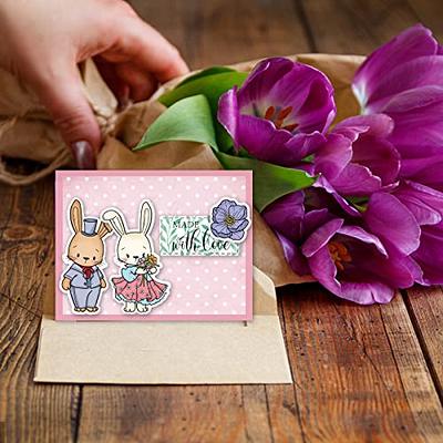 INFUNLY Flowers Easter Rabbit Clear Stamps Christmas Silicone