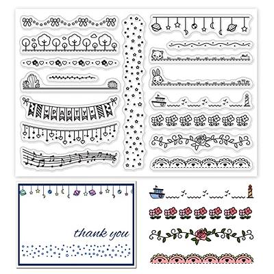 PH PandaHall Writing Lace Lines Silicone Stamps, Bow Tie Music Flag Lace  Clear Stamps Borders Lines Stamps Transparent Stamp for DIY Scrapbooking,  Photo Album Decorative, Cards Making - Yahoo Shopping