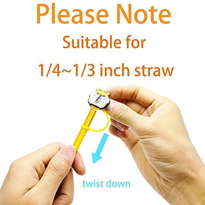 2pcs Straw Tips Cover Straw Covers Cap For Reusable Straws Straw Protector  Cute Holiday Style (Purple Star) 