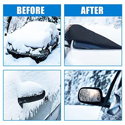 JTeena Windshield Cover for Ice and Snow, Extra Large Windshield Snow Cover  with 4-Layer Protection, Protects Windshield Wipers Mirror from Snow, Ice  and Frost, Fits Most Car, SUV, Van and Truck 