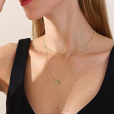  Jewlpire Solid 14K Over Gold Layered Necklaces for