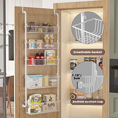  COVAODQ 8-Tier Pantry Door Organization and Storage Over the  Door Pantry Organizer Metal Hanging Kitchen Spice Rack Can Organizer Black  : Home & Kitchen