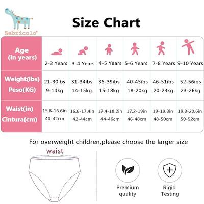 Zebricolo Baby Underwear Little Girl Cotton Panties Girls Briefs