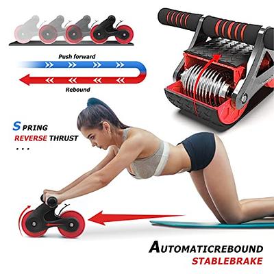2023 Abs Roller Wheel with Timer Abdominal Exercise Automatic Rebound  Abdominal Wheel for Newbies with Knee Mat for Body Fitness Strength Training