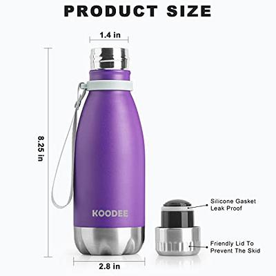 koodee 16 oz Water Bottle Stainless Steel Double Wall Vacuum Insulated  Flask Kids Sports Water Bottle with Leakproof Straw Lid (Pink) - Yahoo  Shopping