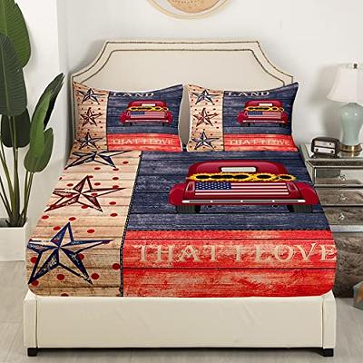  Vintage American Flag Bedding Set Full for Boy Teen