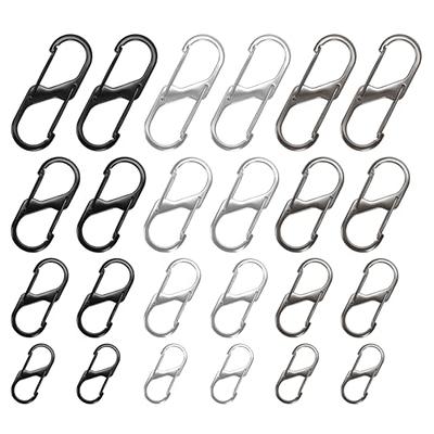 18pcs Small Carabiner Clip,S Carabiner Keychain,Zipper Clip Anti Theft, Zipper Pull Replacement,S Clips,Zipper Lock,Camping Outdoor  Buckle(Black,3Size) - Yahoo Shopping