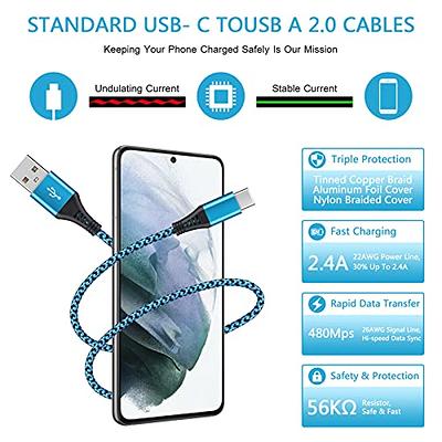 2-Pack Type C Fast Rapid Charging Cable USB-C Rapid Cord Power Charger  Charge