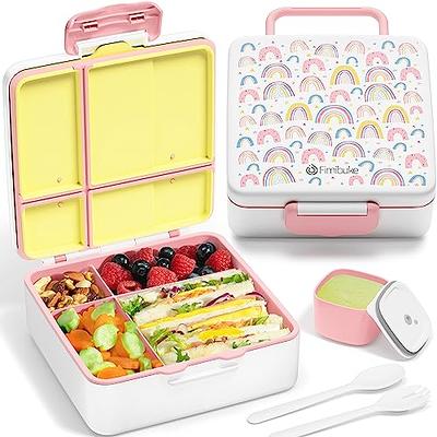 Lunch Box for Kids to Keep Food Warm, Bento Lunch Box Leakproof Cartoon  Pattern, Stainless Steel Bento Box ,Thermal Insulated Bento Box, Steel Food  Container with Compartments P ink - 4 Compartments