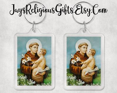 Choose Design - Saint Anthony Of Padua Acrylic Keychain Catholic