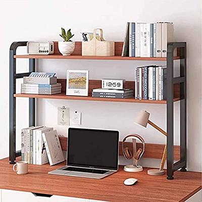 Bamboo Desktop Bookshelf Counter Top Bookcase 3-Drawers Kids Desk Organizer  Home