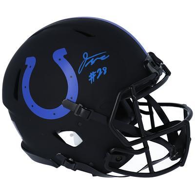 Terrace Marshall Jr. Carolina Panthers Autographed Riddell Black Matte Alternate Revolution Speed Mini Helmet