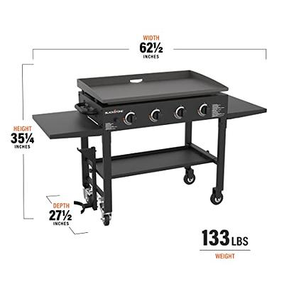 Blackstone 36 in. Liquid Propane Gas Flat Top Griddle with Side Tables -  Black