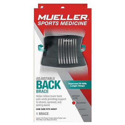 Mueller Sport Care Lumbar Back Brace with Removable Pad One Size Black