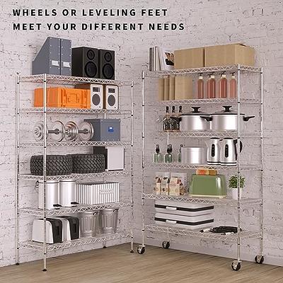 MAXIMUM Adjustable 4-Shelf Heavy Duty Steel Metal Storage Rack