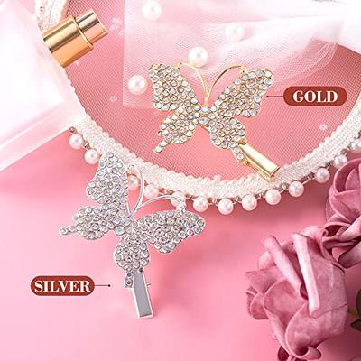 Temu Rhinestone Bobby Pins Decorative Fancy Crystal Hair Clips, Hairpins, Hair Grips Shiny Metal x Shaped Barrettes Bling, Christmas Gifts, Rhinestones