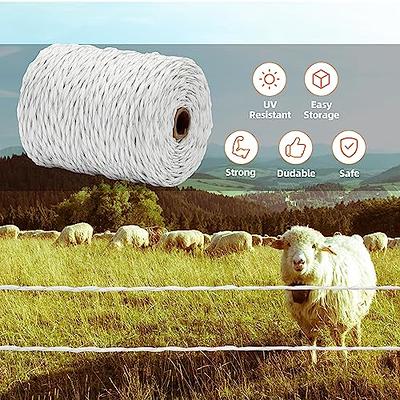 HENGTONG Electric Fence Twisted Poly Wire 656ft 200m, 2 x 0.3mm Stainless  Steel Conductors, 3mm Portable Braided Polywire Electric Fence for  Livestock (White) - Yahoo Shopping