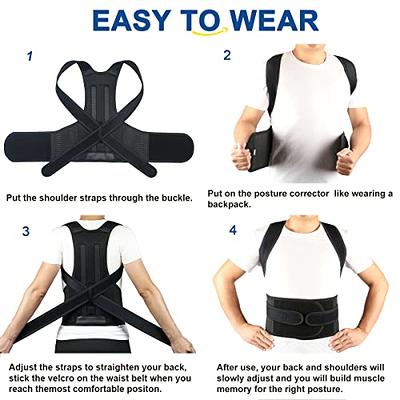 KLEUET Posture Corrector for Men and Women,Adjustable Back Brace for Upper  and Lower Back Pain Relief - Back Support Improve and Neck,Shoulder,Back  Pain Relieve XL(37-42) - Yahoo Shopping