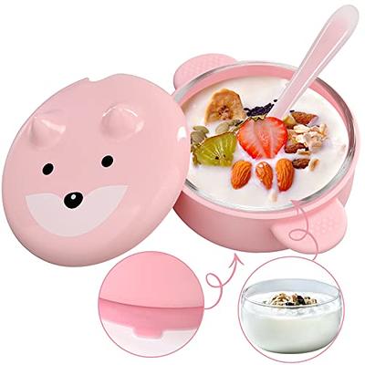  CheemZ Toddler Gyro Bowl - Baby Magic Bowl - 360 for Kids Age 1  to 3 Years - Spill-Resistant with Lid and 360° Rotations - Mess-Free Snack  Bowls in Pink, Compact