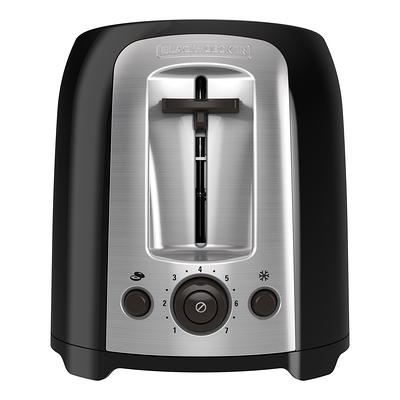 Russell Hobbs 2-Slice Glass Accent Long Toaster, Black & Silver, TRL9300BKR