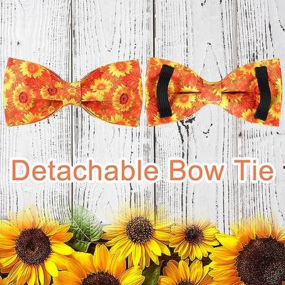 Yellow Sunflower Dog Bow Tie 