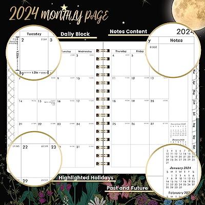 2024 Planner - Weekly Monthly Planner 2024, Calendar Planner from January  2024 to December 2024, Agenda with Elastic Closure, Inner Pocket, 6.1'' x