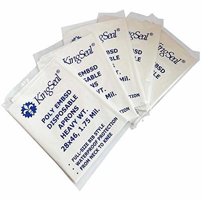 Medline Protective Midweight Polyethylene Disposable Aprons 28 x 46 White  Box Of 50 - Office Depot