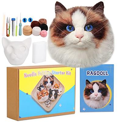 BAGERLA Needle Felting Kit for Beginner, Wool Felting Tool Kits Includes 8  Pcs Animal Instructions Felting Pad Needle Felting Basic Tools for DIY