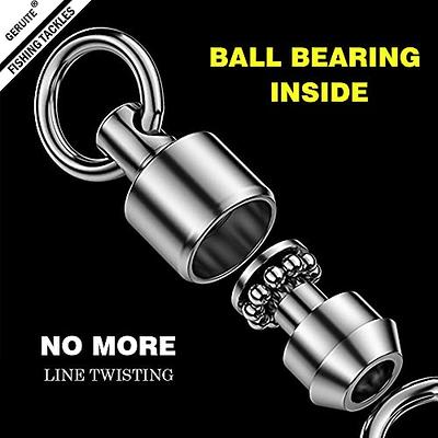 GERUITE Duo Lock Snap Fishing Swivels Ball Bearing Fishing Tackle Snap  Swivels Free Rotation Fishing Line Connectors Ball Bearing Swivels Black  Nickel for Saltwater Freshwater Fishing#3(20 Pcs) - Yahoo Shopping